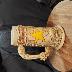 Vintage budweiser ceramic beer stein